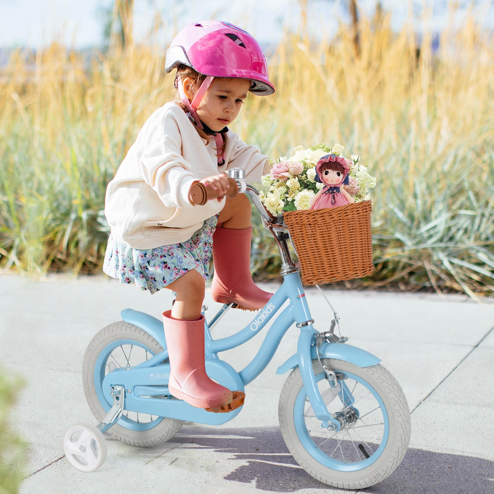OLAKIDS Kids Bike, 12 14 16 18 Inch Toddlers Bike with Removable Training Wheels, Children's Bicycle for Girls Boys Age 3-8
