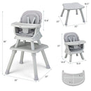 INFANS 8 in 1 Baby High Chair, Convertible Highchair for Babies and Toddlers, Infant Dining Booster Seat, Kids Stool Table Chair Set