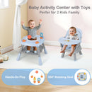 INFANS 9 in 1 High Chair, Convertible Baby Highchair, Table and Chair Set Building Block Infant Dining Booster Seat