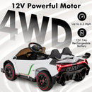 INFANS 2 Seater Kids Ride on Car, 12V 4WD Licensed Lamborghini Veneno Powered Electric Vehicle with Rocking Mode, Remote Control