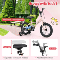 INFANS Kids Bike, 16 18 Inch Toddlers Bike with Training Wheels Safety Bell Adjustable Seat and Handlebar
