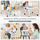 INFANS 8 in 1 Baby High Chair, Convertible Highchair for Babies and Toddlers, Infant Dining Booster Seat, Kids Stool Table Chair Set