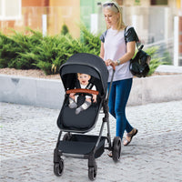INFANS 2 in 1 Baby Stroller, Convertible Stroller, Foldable High Landscape Shock Absorption with Reversible Seat