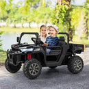INFANS 2 Seater Ride on UTV, 12V Kids Electric Vehicle Dump Truck, Toddlers Battery Powered Car with Music