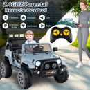 INFANS 2 Seater Ride on Truck, 12V Battery Powered Electric Vehicle for Kids with Remote Control, Power Display, LED Lights