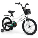 INFANS Kids Bike 12 Inch Toddlers Bike with Training Wheels Basket Adjustable Seat Handbrake and Coaster Brake