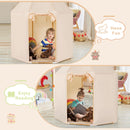 INFANS Kids Play Tent with Washable Mat, Anti-Trip Large Playhouse Toys with 2 Doors