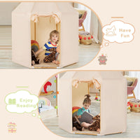 INFANS Kids Play Tent with Washable Mat, Anti-Trip Large Playhouse Toys with 2 Doors