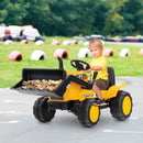 INFANS Kids Ride on Car, 12V Electric Excavator Vehicle Construction Truck, Toddlers Battery Powered Bulldozer Tractor
