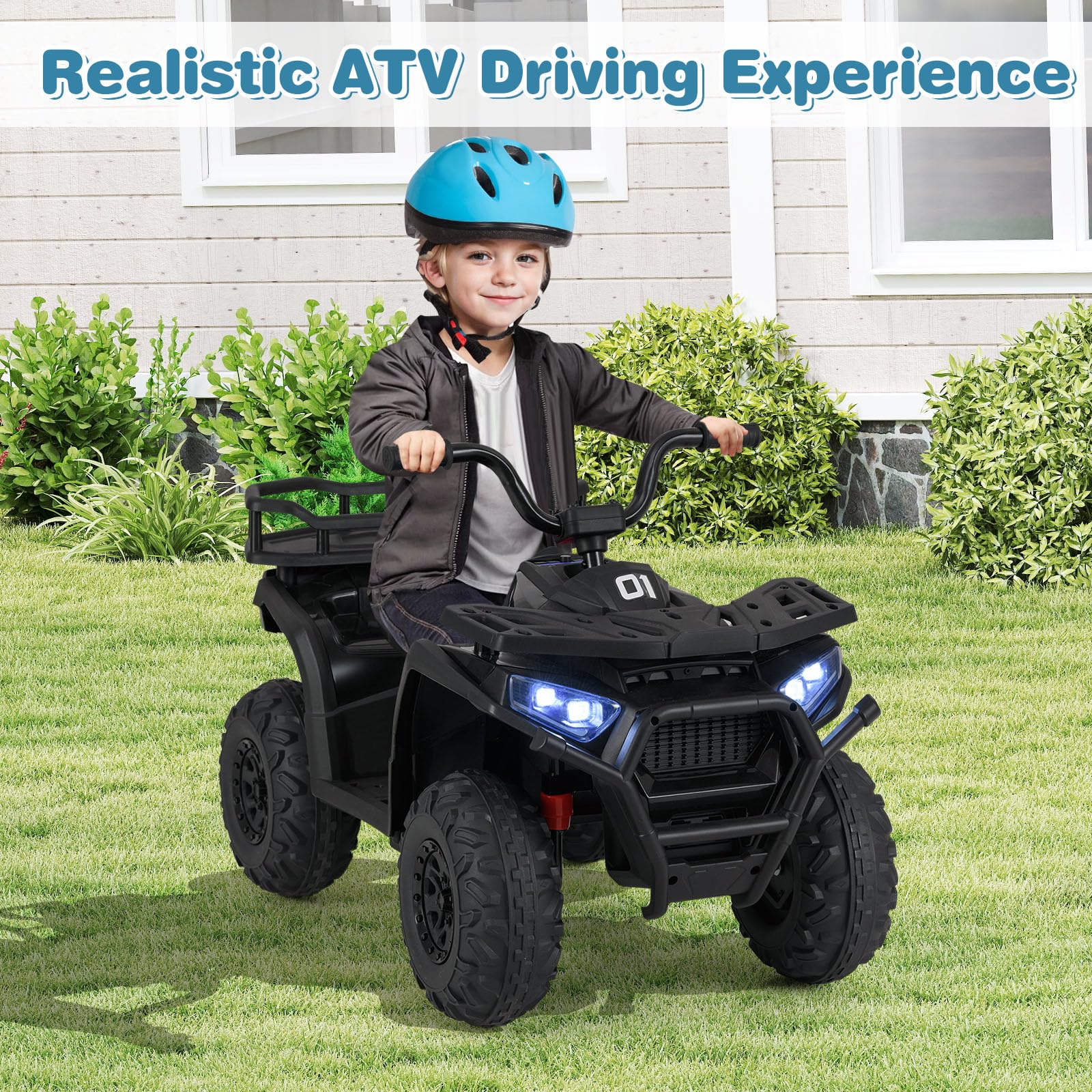 24V 4x4 Ride on Car Kids ATV Quad with Bluetooth Music