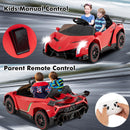 INFANS 2 Seater Kids Ride on Car, 12V 4WD Licensed Lamborghini Veneno Powered Electric Vehicle with Rocking Mode, Remote Control