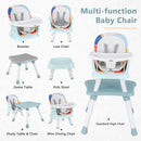 INFANS 8 in 1 Baby High Chair, Convertible Highchair for Babies and Toddlers, Infant Dining Booster Seat, Kids Stool Table Chair Set