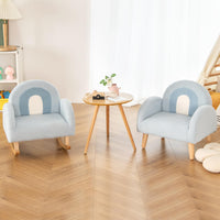 INFANS Kids Sofa, Toddler Rocking Chair with Solid Wooden Frame, Anti-Tipping Design, Plush Fabric, Children Armchair