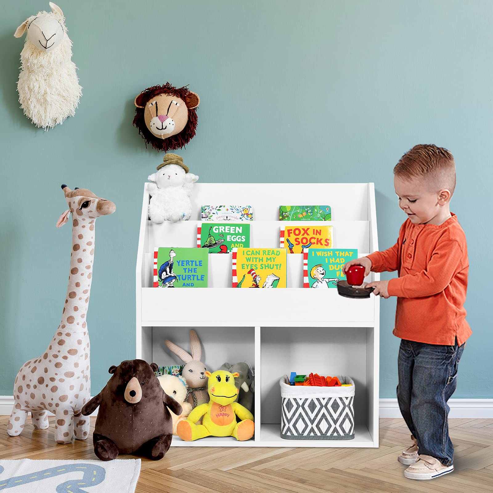 2-in-1 Space Saving Book Rack for Kid’s Bedroom