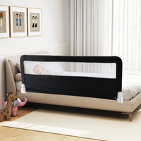 INFANS Bed Rail for Toddlers, 59" Foldable Safety Baby Crib Rail Fit for Kids Twin, Extra Long Swing Down Bed Guardrail for Convertible Crib, Queen, Full, King Mattress Side Guard
