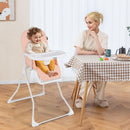 INFANS Baby High Chair, Quick Folding Portable Highchair for Babies and Toddlers with Adjustable Footrest Removable Dishwasher Tray PU Seat