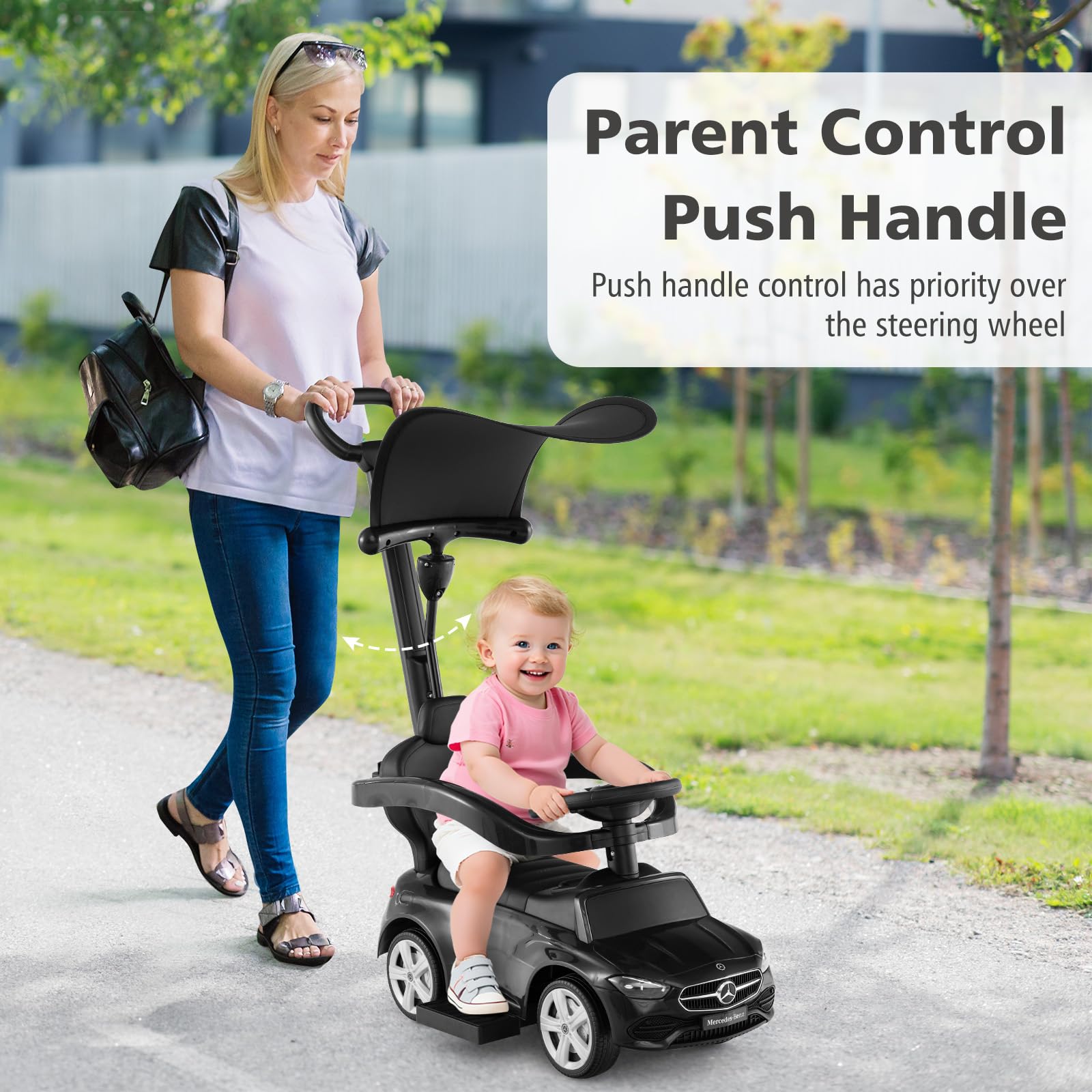 Licensed Mercedes Benz Push Car for Toddlers by INFANS