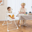 INFANS Baby High Chair, Quick Folding Portable Highchair for Babies and Toddlers with Adjustable Footrest Removable Dishwasher Tray PU Seat