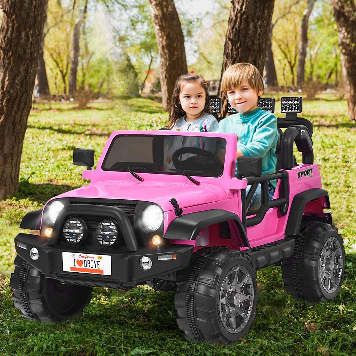 2 Seat Battery Powered Electric Toy Car with Parental Remote Control