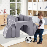 INFANS Modular Kids Play Couch, 8 PCS Toddler Creative Sectional Fort Building Sofa