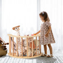 INFANS Wooden Arch Climber Rocker with Soft Cushion, 6 in 1 Montessori Climbing Toys for Toddlers, Gym Playset Gift for Kids