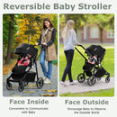 INFANS 2 in 1 Baby Stroller, High Landscape Infant Stroller, Foldable Pushchair