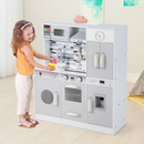 Pretend Wooden Toddler Kitchen Toy Set with Pots & Pan INFANS