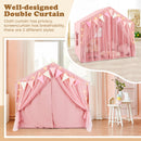 INFANS Kids Play Tent, Large Size Playhouse with Star Light Windows, Indoor Outdoor Princess Tents Castle for Toddlers