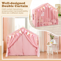INFANS Kids Play Tent, Large Size Playhouse with Star Light Windows, Indoor Outdoor Princess Tents Castle for Toddlers