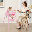 INFANS 4 in 1 Baby High Chair, Convertible Highchair for Babies and Toddlers, Infant Feeding Highchairs with Removable Tray Adjustable Footrest