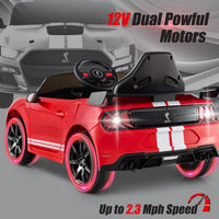 Licensed Ford Mustang GT500 Ride on Car for Kids by INFANS, Battery Powered Electric Vehicle with Remote Control, 37-96 months