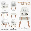 INFANS 8 in 1 Baby High Chair, Convertible Highchair for Babies and Toddlers, Infant Dining Booster Seat, Kids Stool Table Chair Set