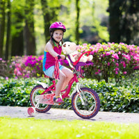 INFANS Kids Bike for Girls, 14 16 Inch Children's Bicycle with Removable Training Wheels and Doll Seat