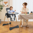 INFANS Baby High Chair, High Chairs for Babies & Toddlers with Adjustable Height, Easy to Clean Convertible Quick Folding