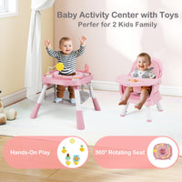 INFANS 9 in 1 High Chair, Convertible Baby Highchair, Table and Chair Set Building Block Infant Dining Booster Seat