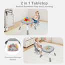 INFANS 9 in 1 High Chair, Convertible Baby Highchair, Table and Chair Set Building Block Infant Dining Booster Seat