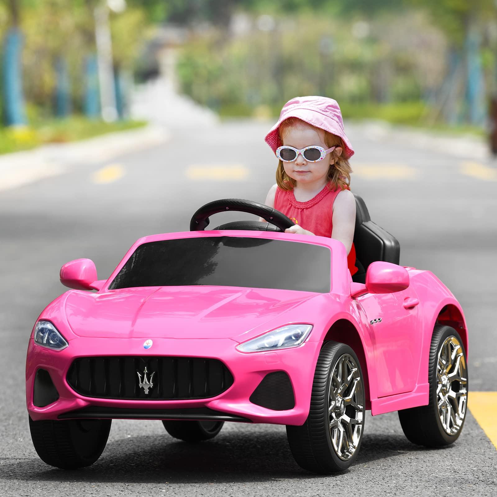 Pink Licensed Maserati Electric Vehicle with Remote Control