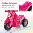 INFANS Ride on Push Car, Foot-to-Floor Sliding Car for Toddlers Kids Motorcycle with Bubble Maker, 3 Wheels Ride on Toys