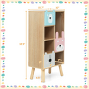 INFANS Kids Bookcase Toy Storage Organizer, Children Storage Cabinet with 3 Slide Drawers and 4 Cubes INFANS