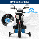 INFANS Kids Motorcycle 12V, Electric Ride-on Motorbike for Toddlers with Training Wheels