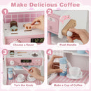 INFANS Kids Kitchen Playset, Toddler Wooden Kitchen Pretend Cooking Toy Set with Coffee Maker