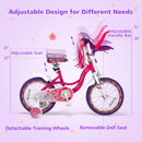 INFANS Kids Bike for Girls, 14 16 Inch Children's Bicycle with Removable Training Wheels and Doll Seat