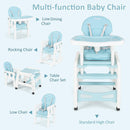 INFANS 5 in 1 Baby High Chair, Convertible Toddler Table Chair Set, Rocking Chair, Multi-Function Seat with Lockable Universal Wheels