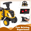 INFANS Licensed Caterpillar Ride on Tractor, Foot to Floor Sliding Truck with Detachable Trailer, Toy Walker for Kids Age 1.5-3
