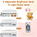 INFANS Kids Kitchen Playset with Lights, Toddler Wooden Pretend Cooking Set with Coffee Maker