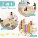 INFANS Climbing Toys for Toddlers, 3 in 1 Pikler Montessori Wooden Arch Climber Rocker Ladder, Indoor Kids Activity Climb Toy