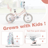 Kids Bike 12 14 16 18 Inch Toddlers Bike for Boys Girls Age 3-8 Years