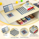 INFANS Kids Grocery Store Playset, Wooden Supermarket Toy Set with Cash Register, Vending Machine, Pretend Play Store