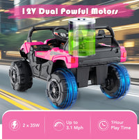 INFANS 12V Ride on Car UTV, Battery Powered Off-Road Kids Electric Vehicles with Remote Control, Music, Horn, MP3, Lights