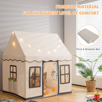 INFANS Kids Play Tent with Washable Mat Star Light Windows, Large Playhouse Toys for Children Boys Girls INFANS